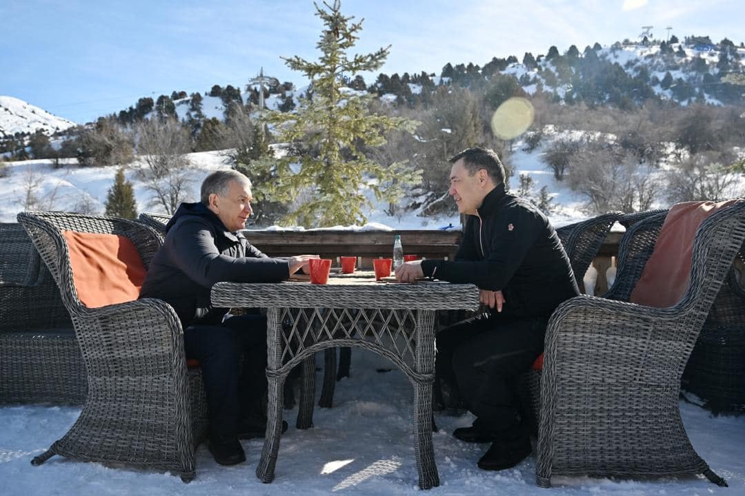 President of Uzbekistan Shavkat Mirziyoyev and President of Kyrgyzstan Sadyr Zhaparov