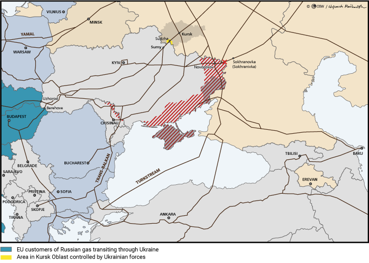 Ukraines role on the map of gas export