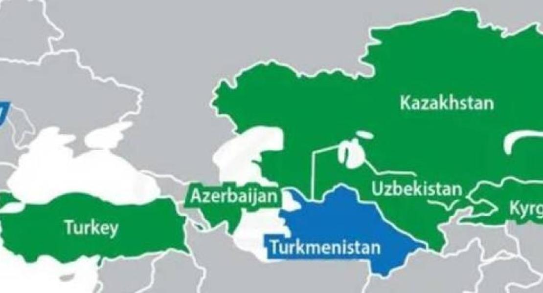Карта на държавите от Организацията та тюркските държави