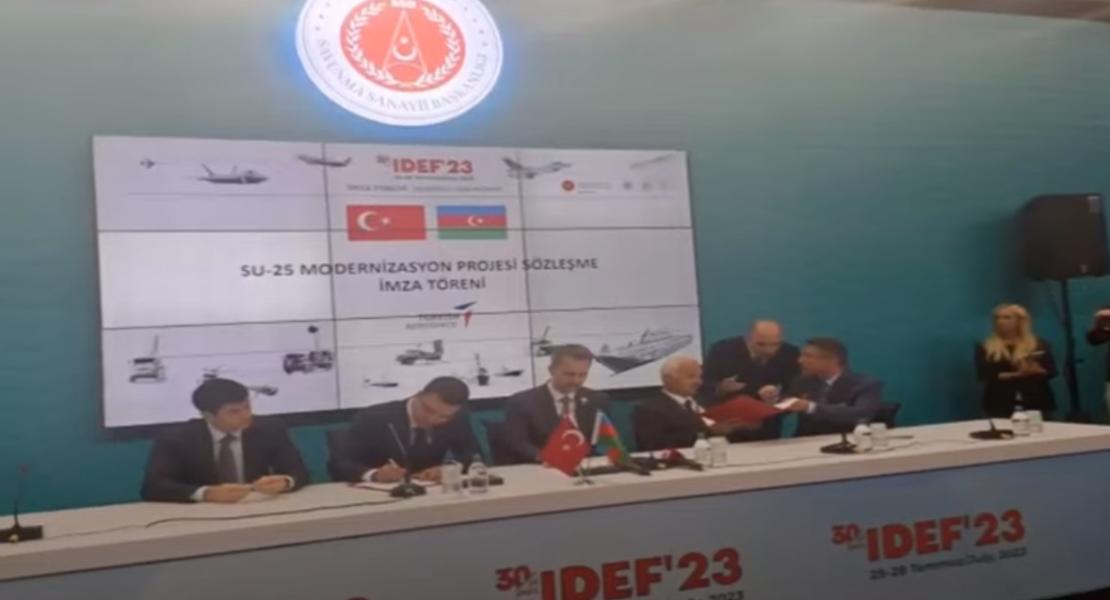 „Церемония по подписване на договор за проект за модернизация на SU-25“ между Министерството на отбраната на Азербайджан и Turkish Aerospace Industries (TUSAŞ) 